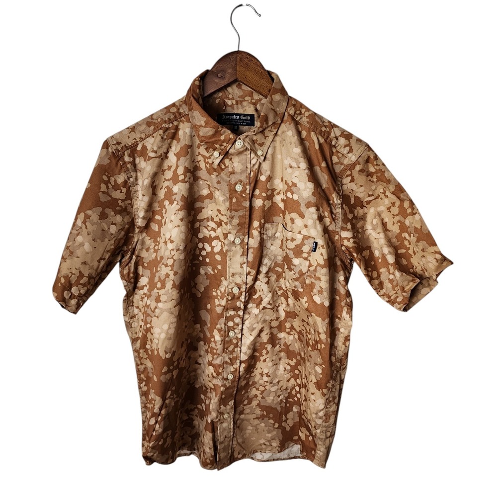 Acapulco Gold Cotton Made In USA Button Up Short Sleeve Shirt Medium